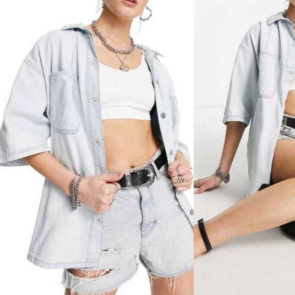 Women's short sleeve button-up shirt - Picture 2 of 5